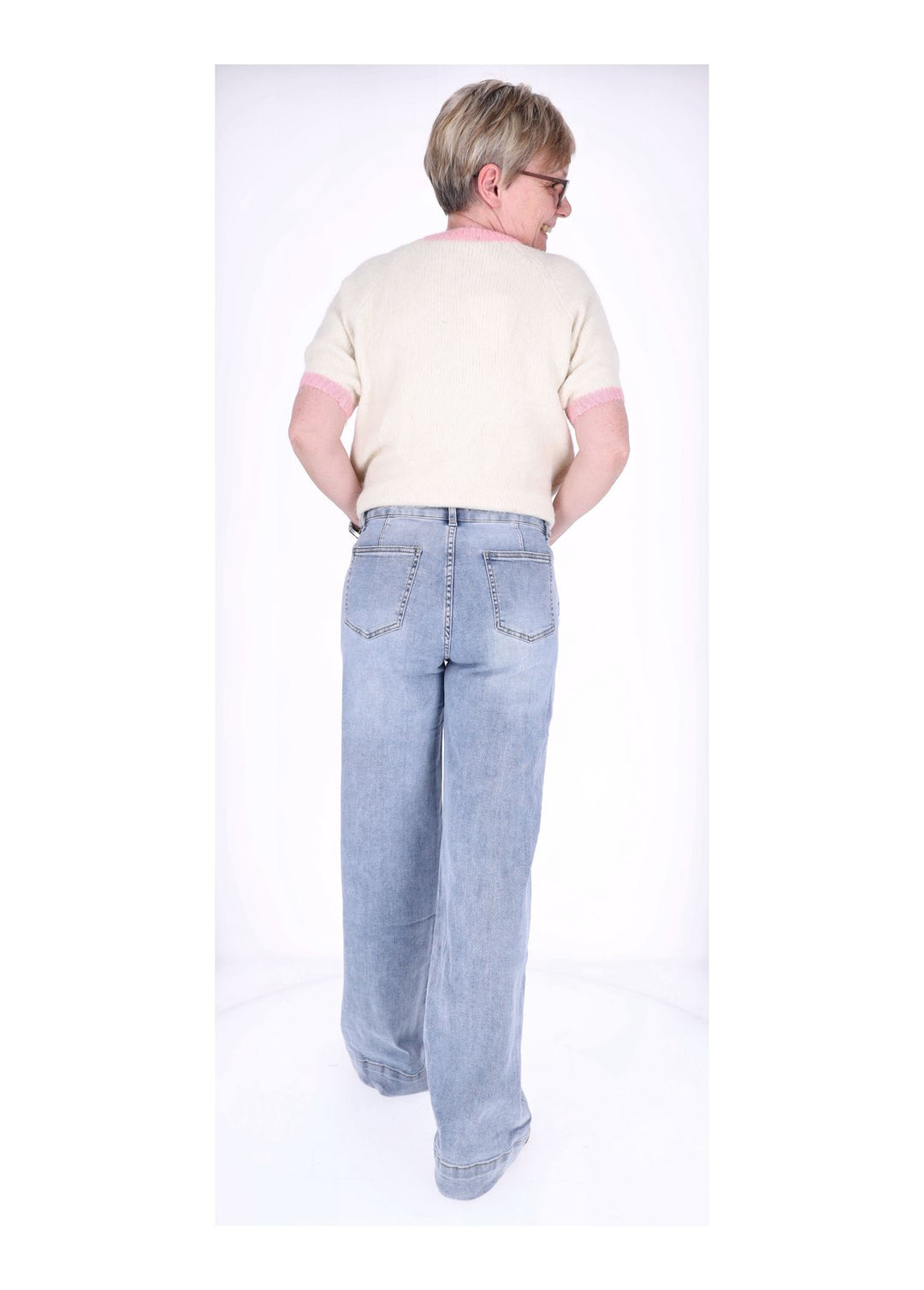 Splash of Color Jeans Wide Leg Damen