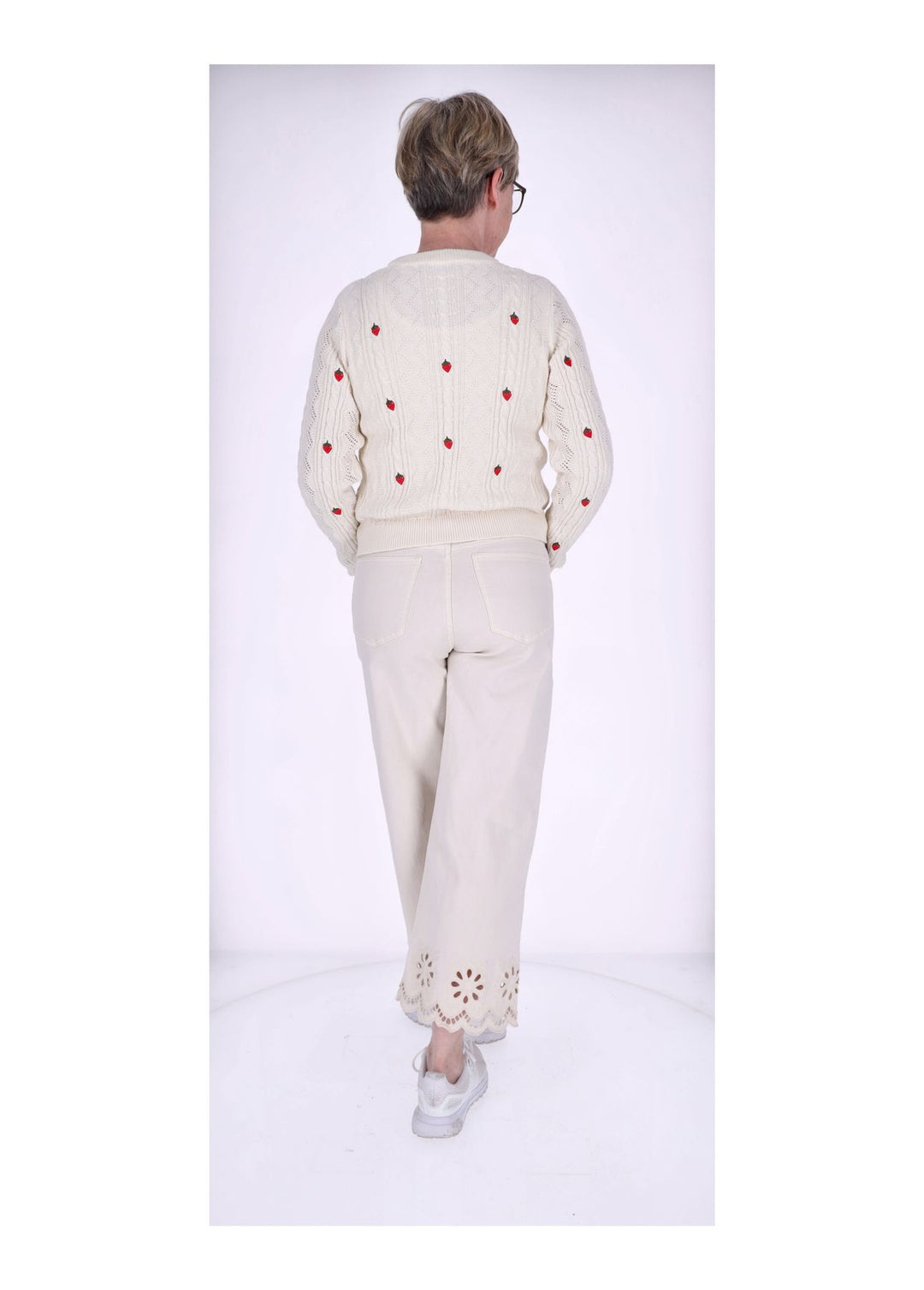 Splash of Color Damen Jeans 7/8 Lochmuster