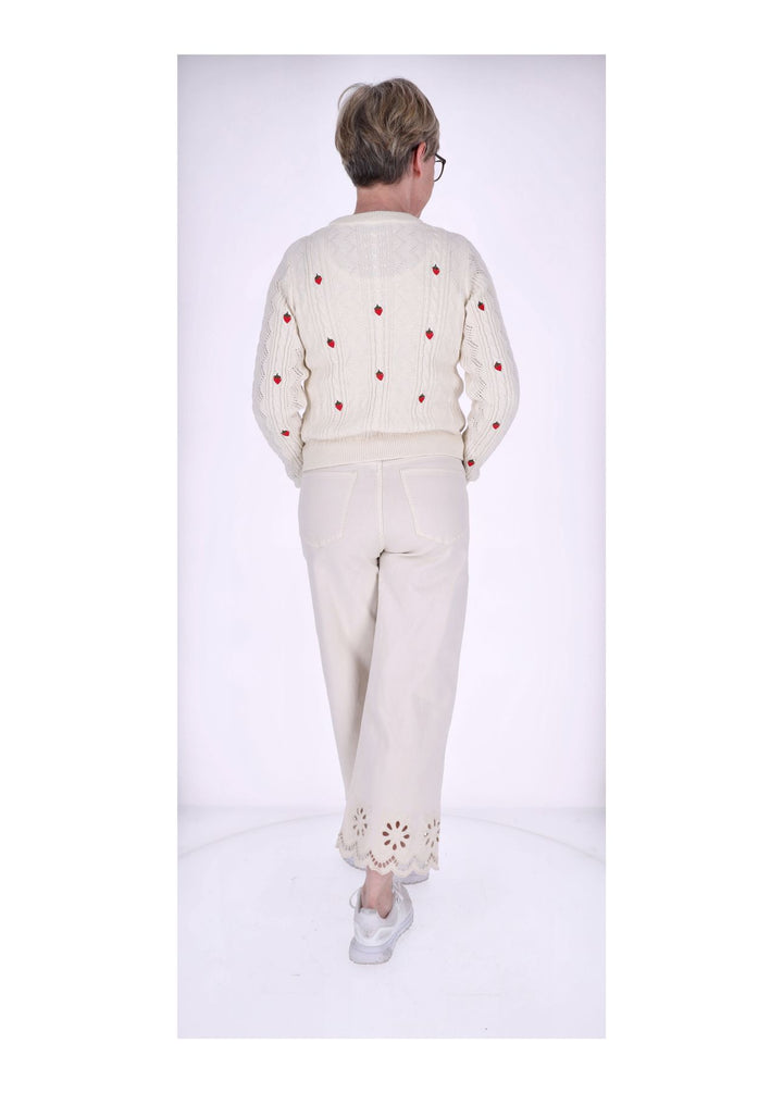 Splash of Color Damen Jeans 7/8 Lochmuster