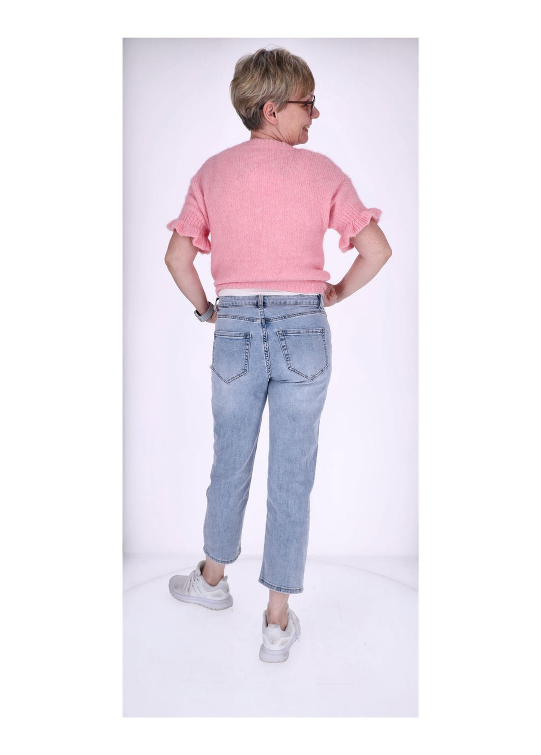 Splash of Color Damen Jeans 7/8 Knopfleiste