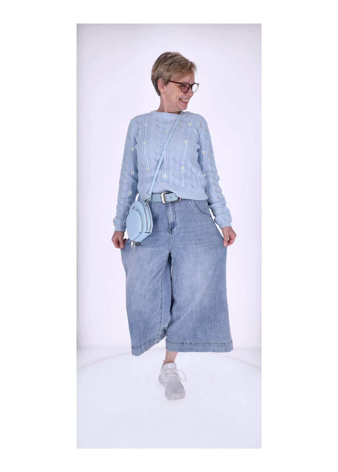 Splash of Color Damen Jeans Culotte
