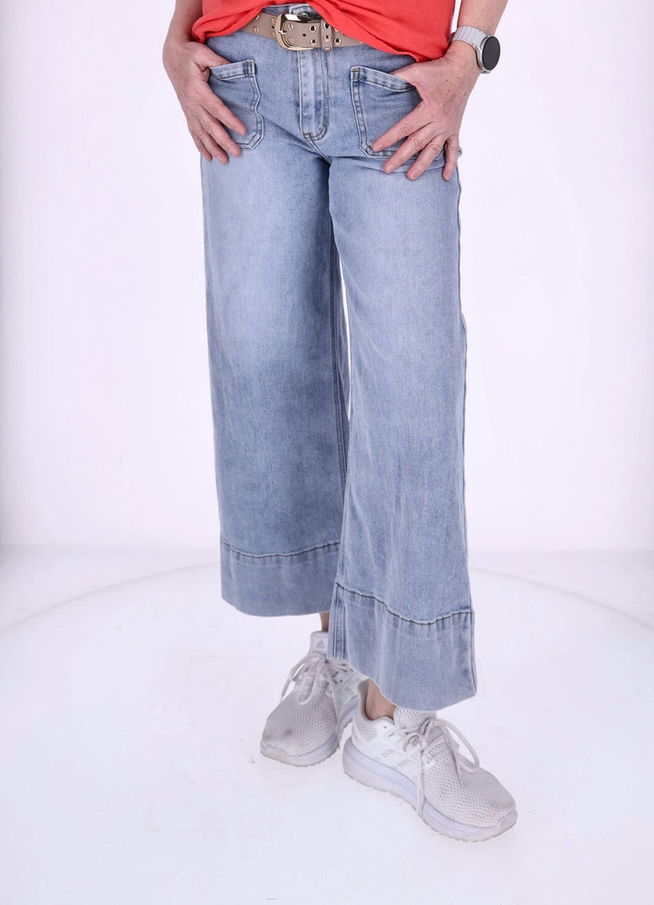 Splash of Color Culotte Jeans Damen