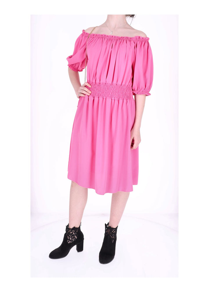 Carmen Satin Kleid Splash of Color