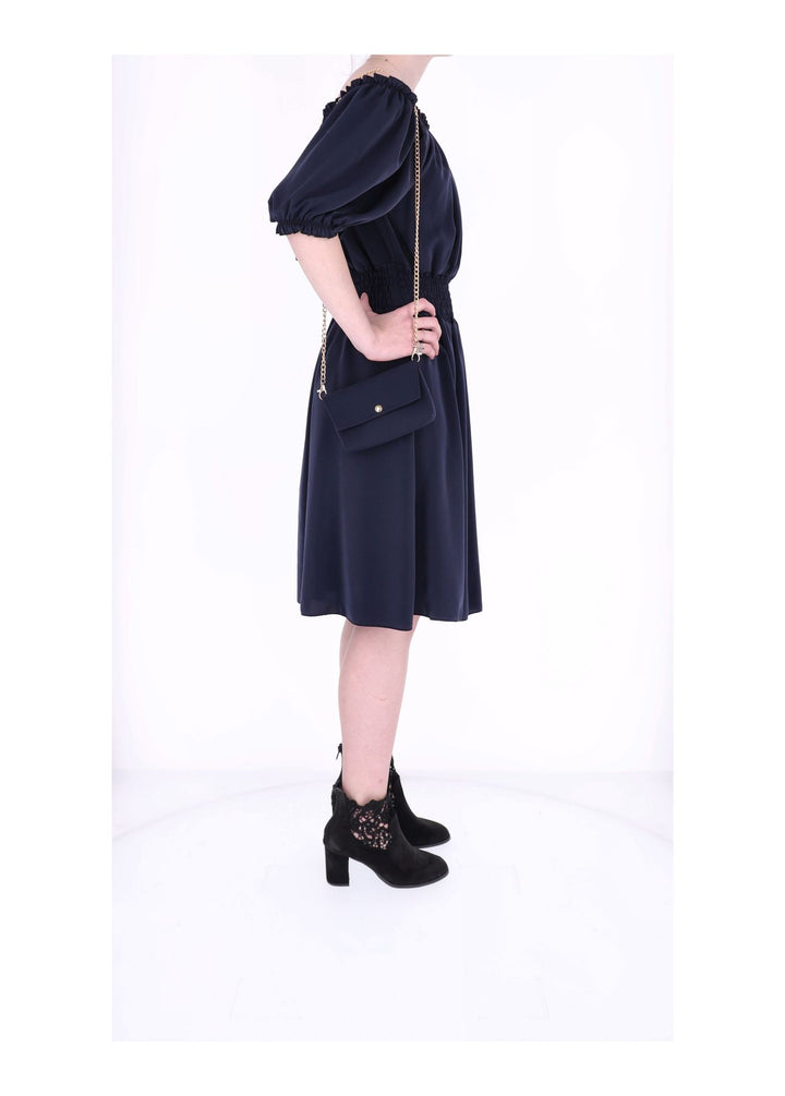 Carmen Satin Kleid Splash of Color