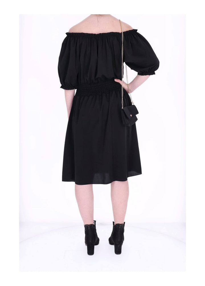 Carmen Satin Kleid Splash of Color