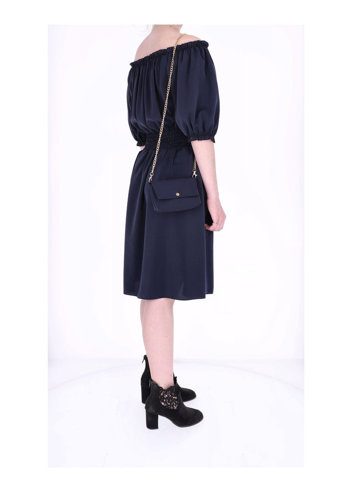 Carmen Satin Kleid Splash of Color