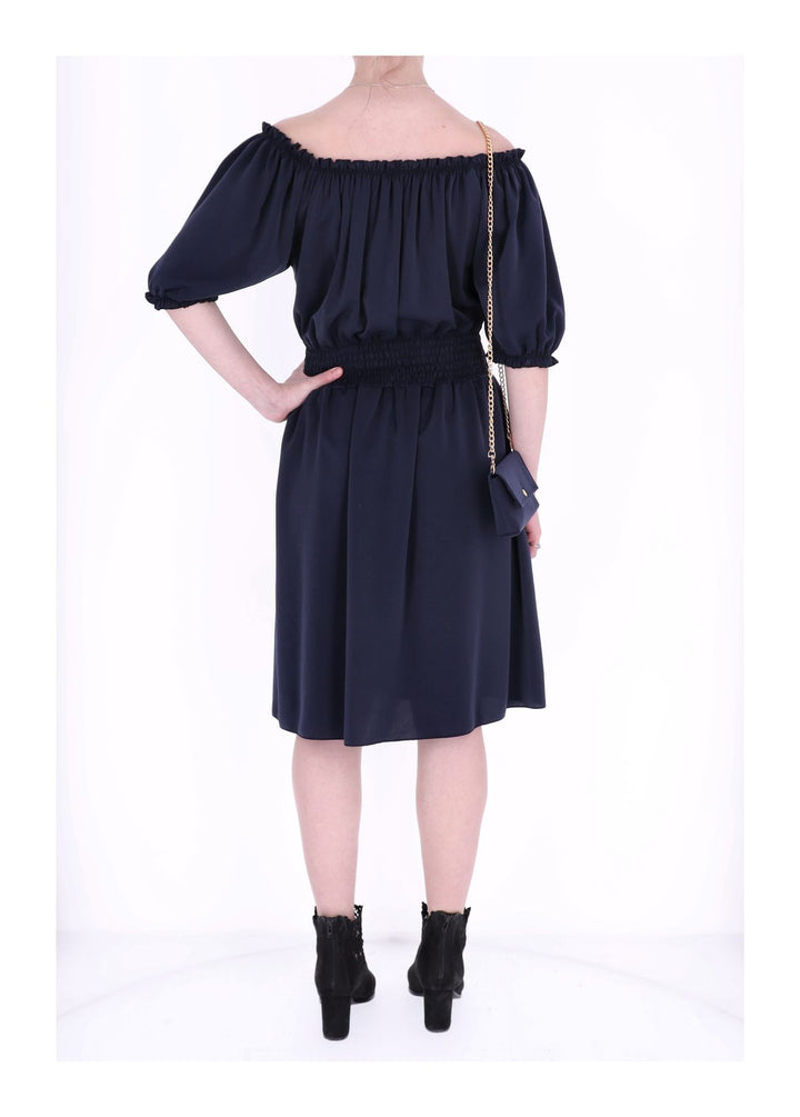 Carmen Satin Kleid Splash of Color