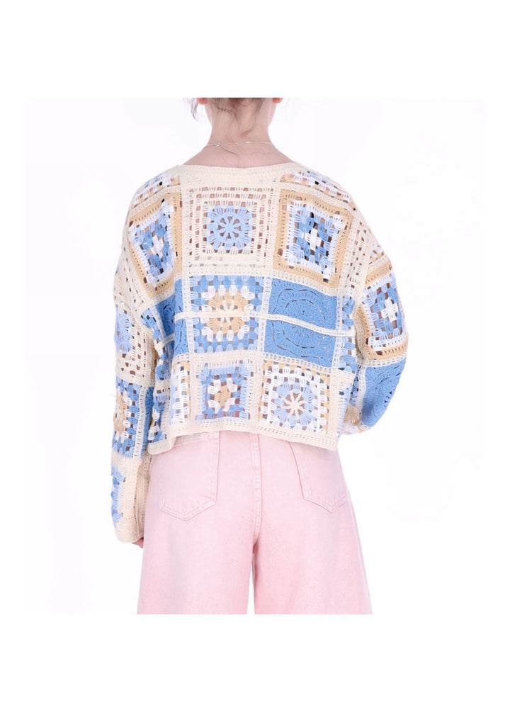 Splash of Color Häkelshirt Damen