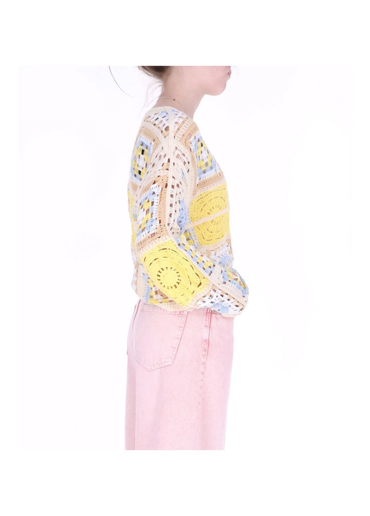Splash of Color Häkelshirt Damen