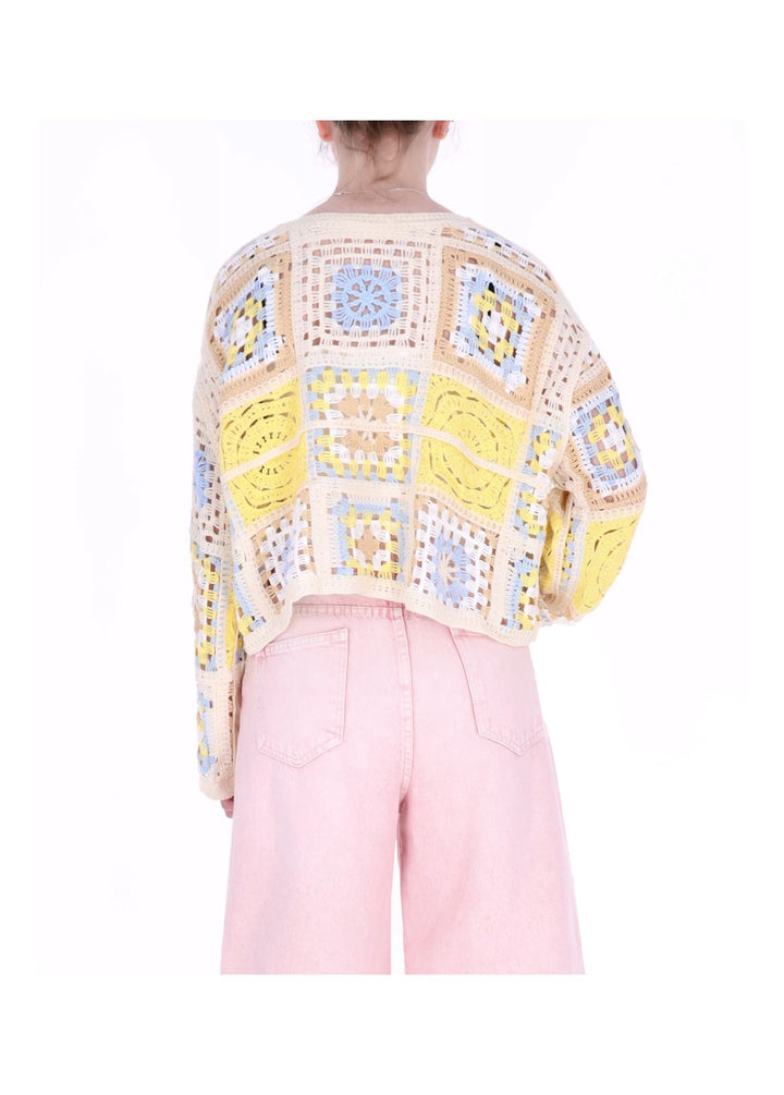 Splash of Color Häkelshirt Damen