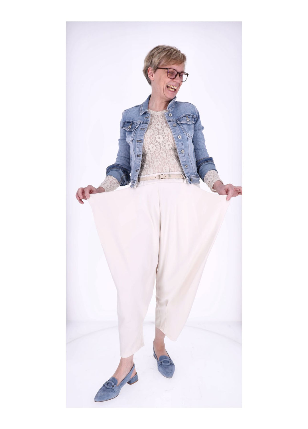 Splash of Color Damen Hose mit Knopf