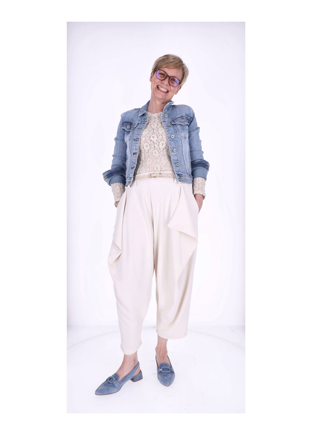 Splash of Color Damen Hose mit Knopf