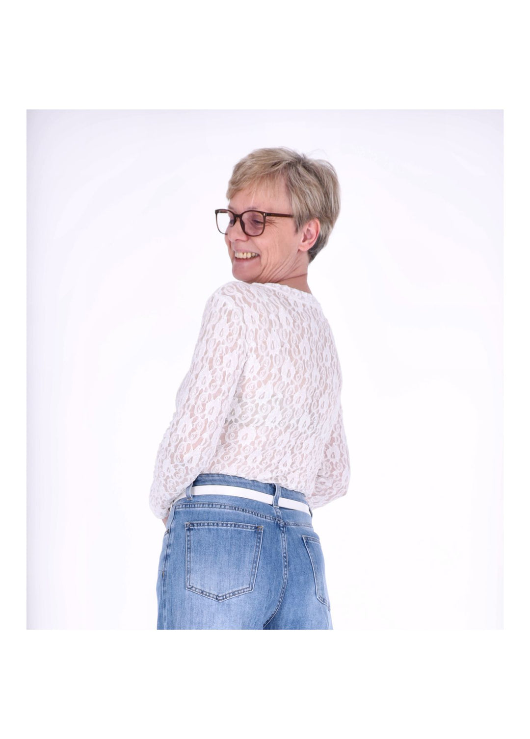 Splash of Color Spitzenshirt Damen