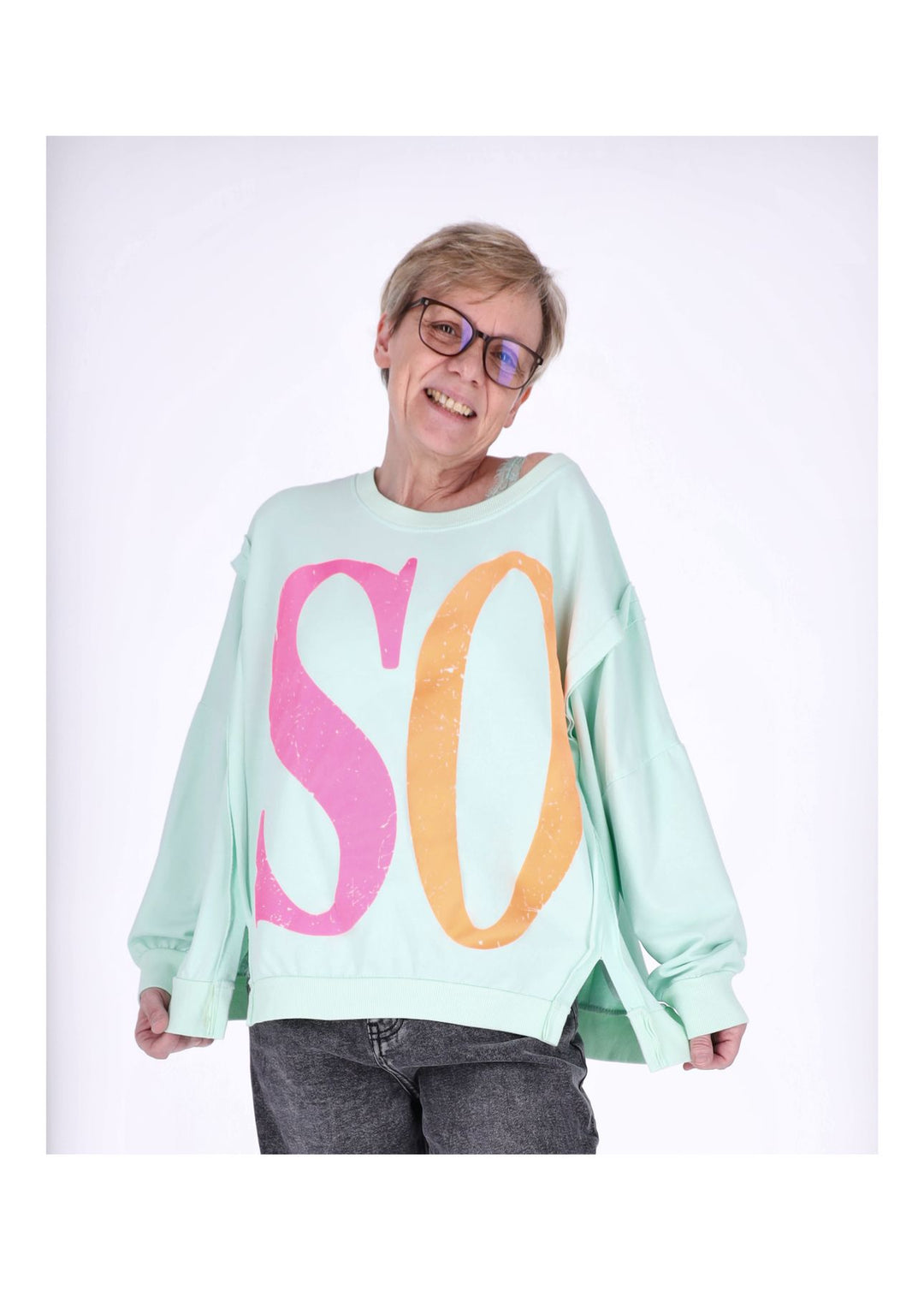 Splash of Color Damen Sweatshirt Oversize