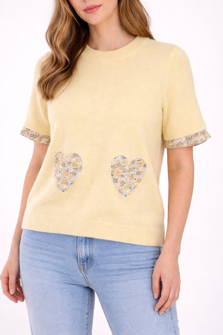 Splash of Color Damen T-Shirt Herzen Patch