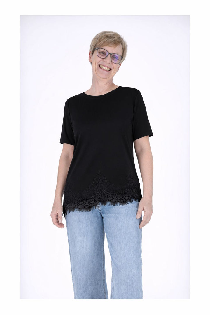 Splash of Color Damen T-Shirt mit Spitze