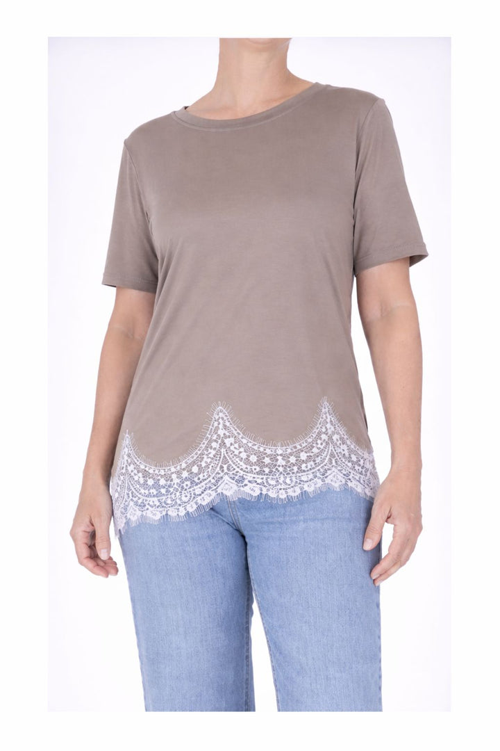 Splash of Color Damen T-Shirt mit Spitze