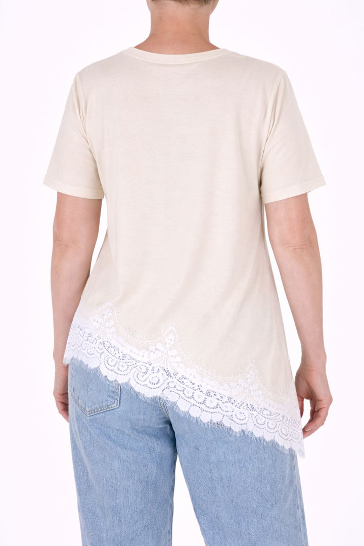 Splash of Color Damen T-Shirt mit Spitze