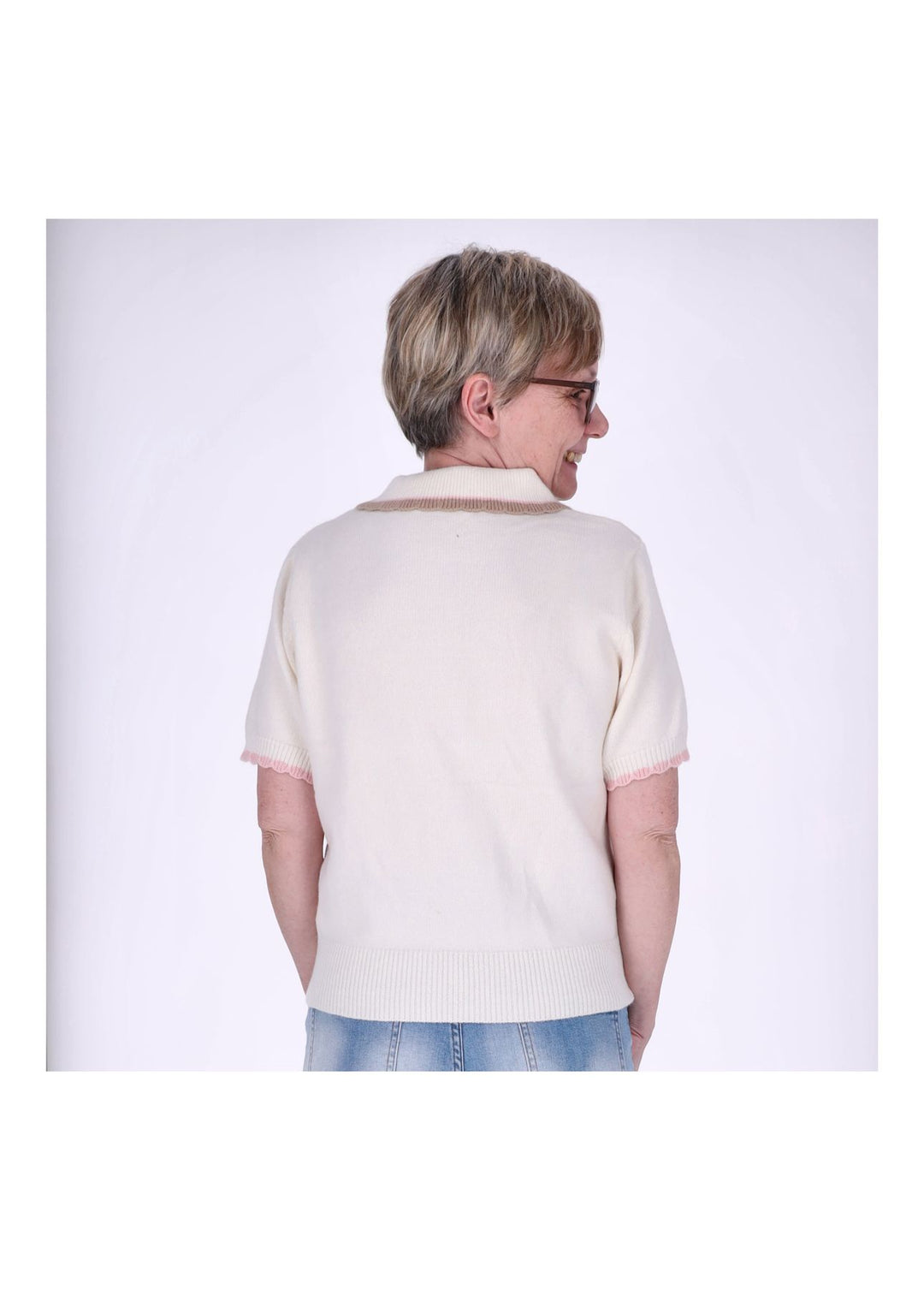 Splash of Color Damen Strickpoloshirt
