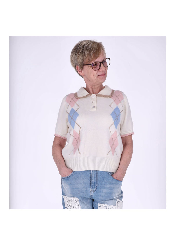 Splash of Color Damen Strickpoloshirt