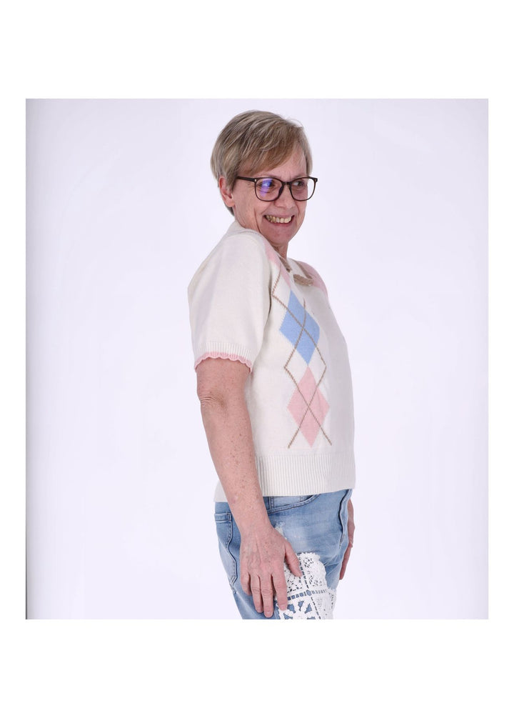 Splash of Color Damen Strickpoloshirt