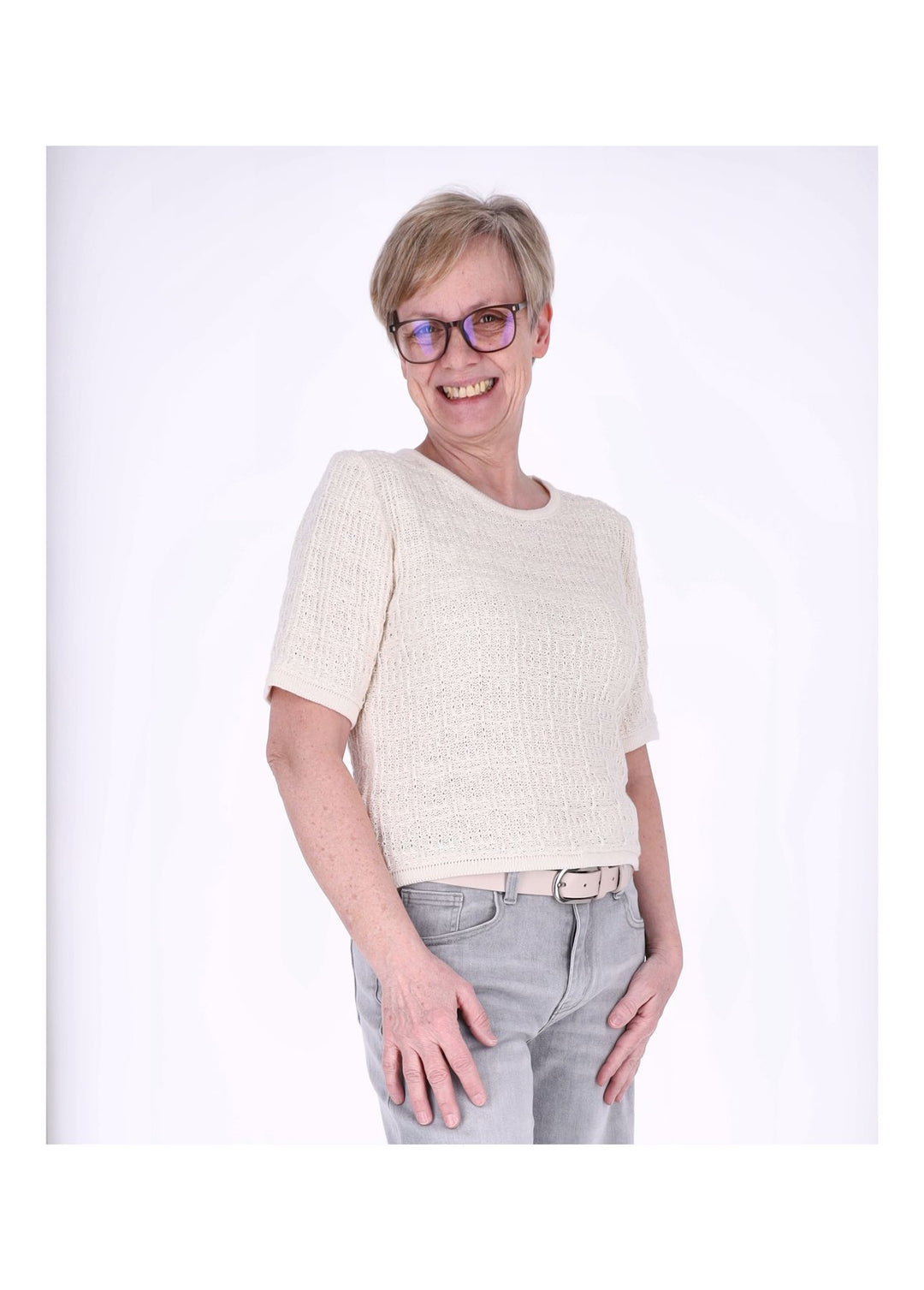 Splash of Color Damen Strick T-Shirt