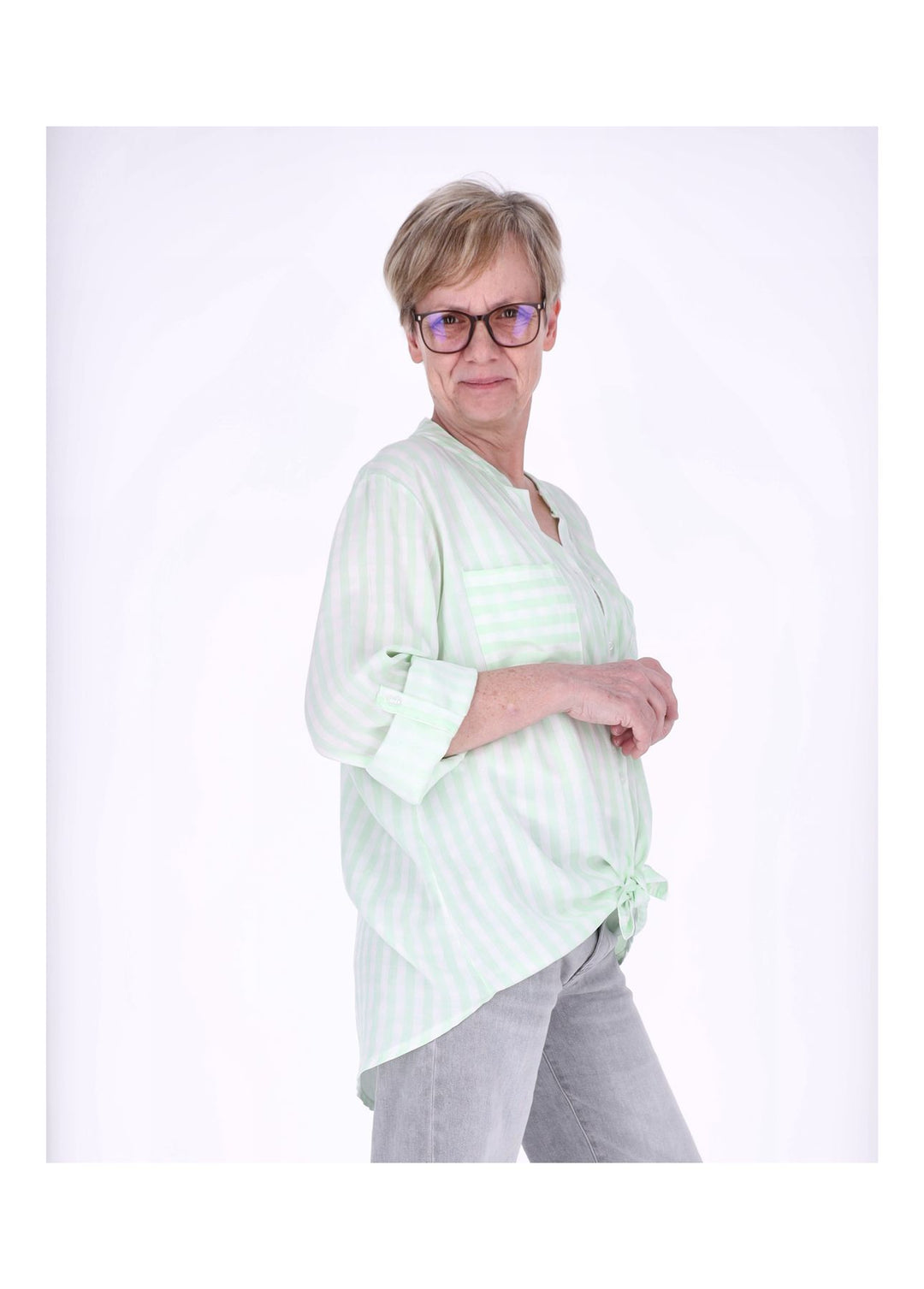 Splash of Color Damen Bluse Streifen