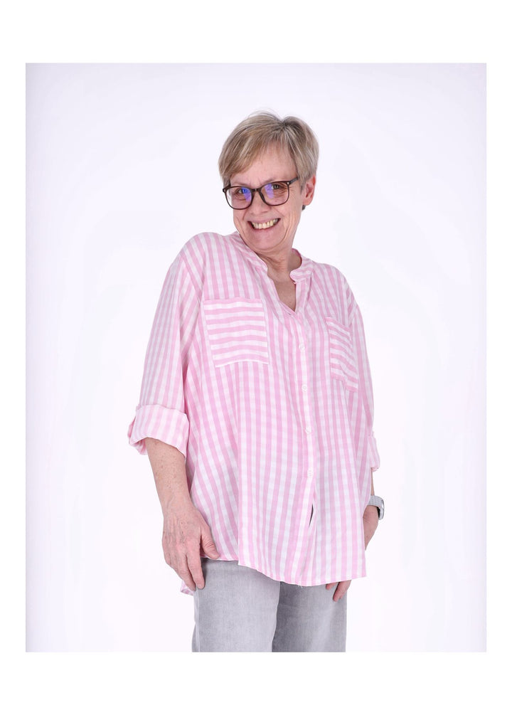 Splash of Color Damen Bluse Streifen