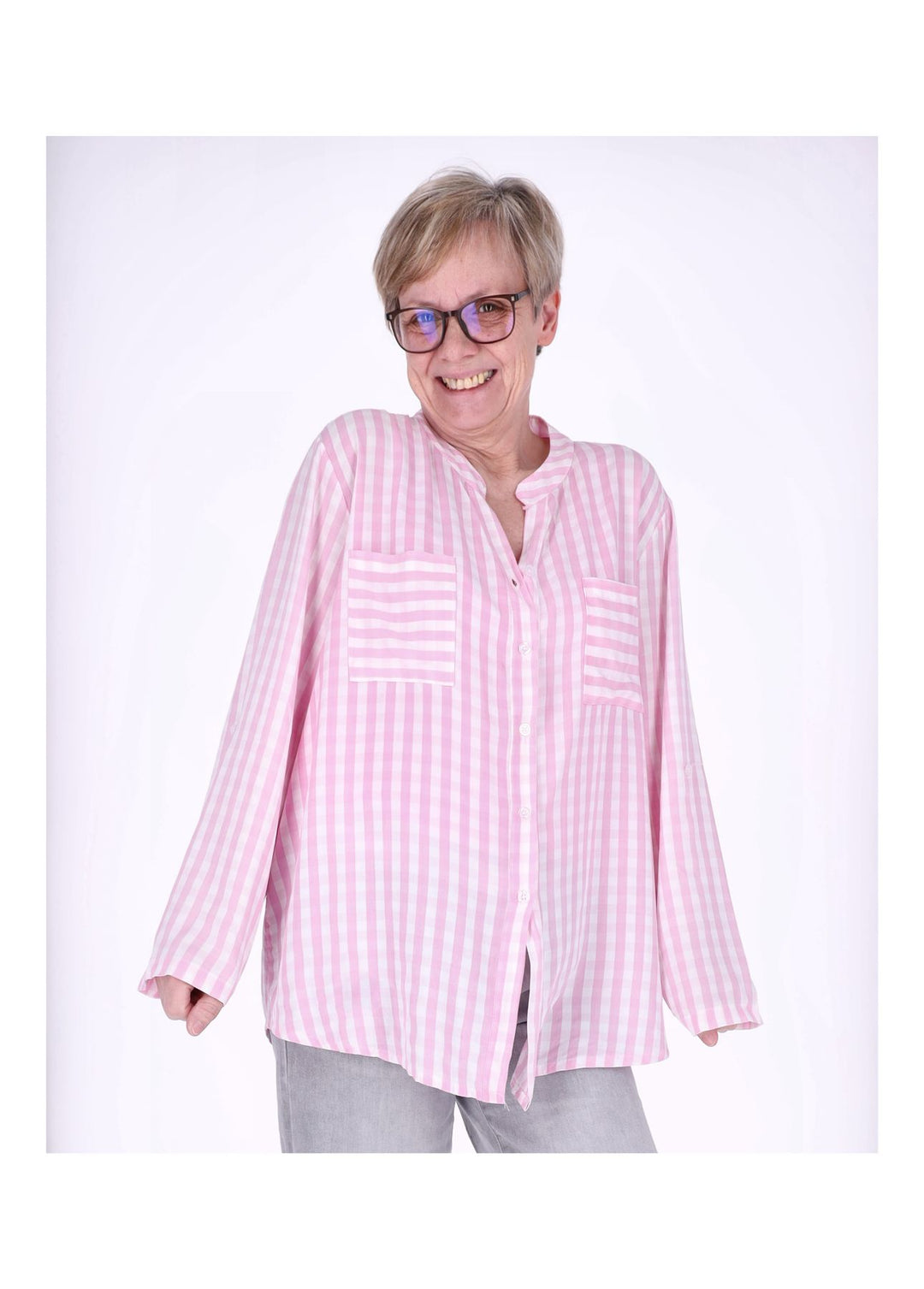 Splash of Color Damen Bluse Streifen