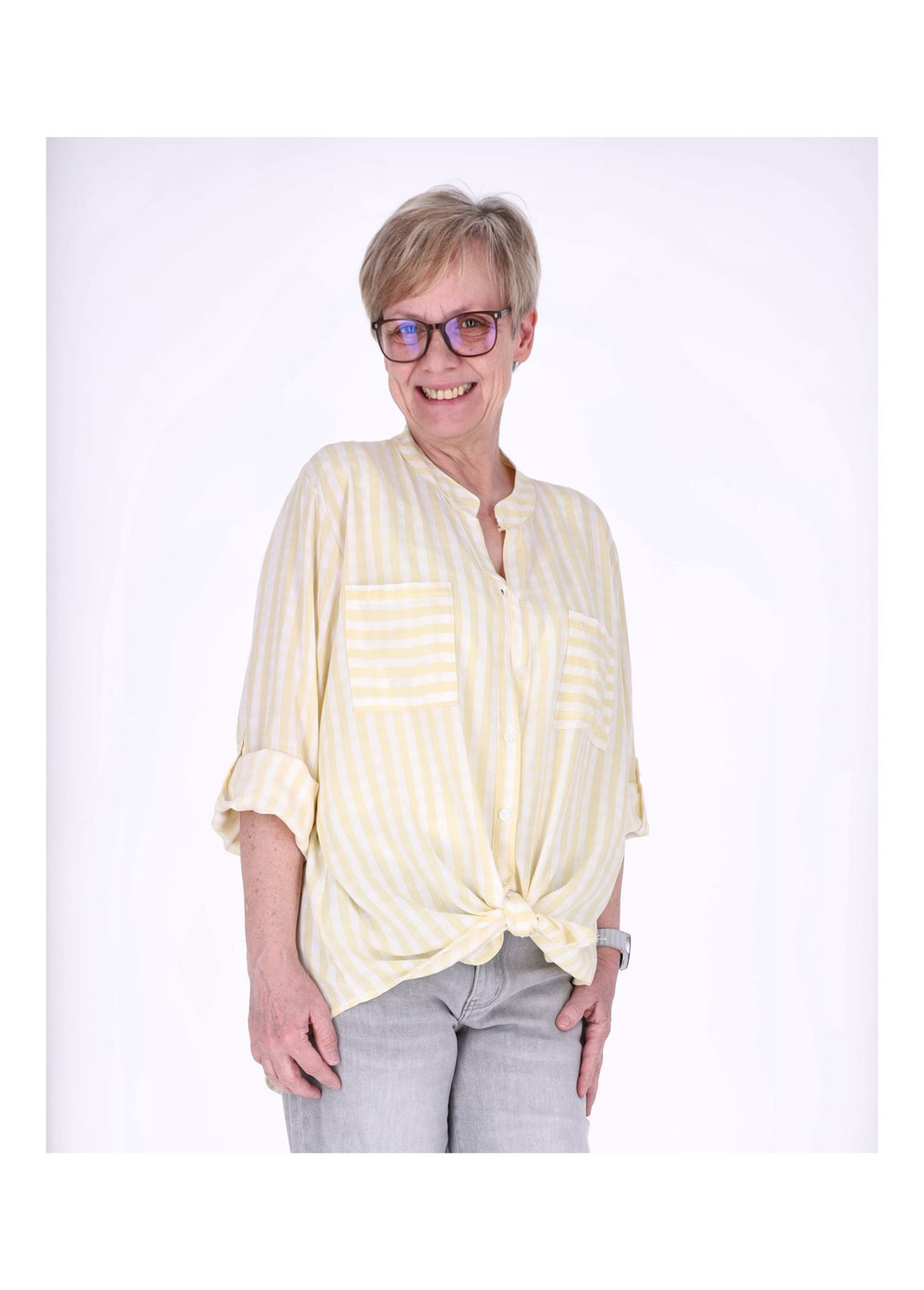 Splash of Color Damen Bluse Streifen