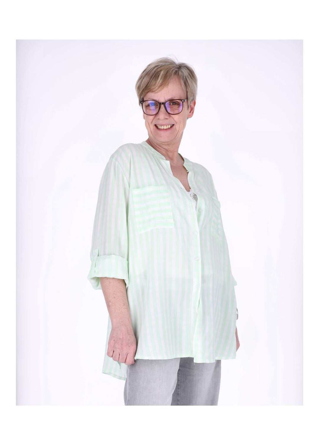 Splash of Color Damen Bluse Streifen