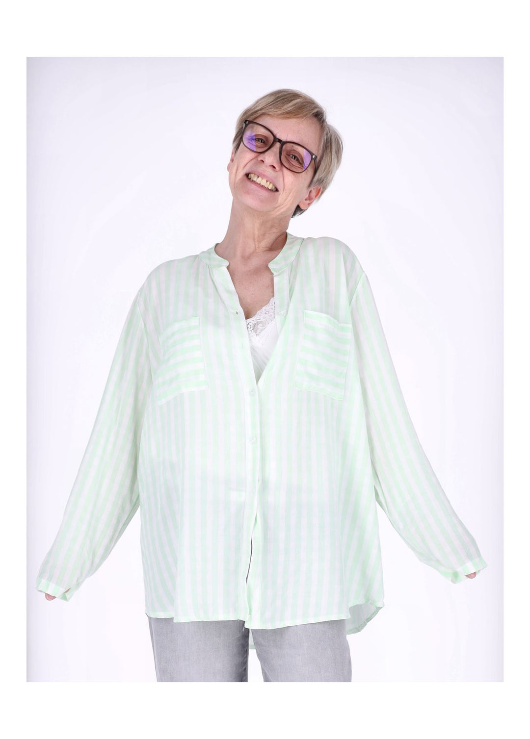 Splash of Color Damen Bluse Streifen