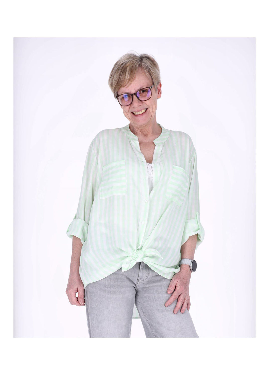 Splash of Color Damen Bluse Streifen