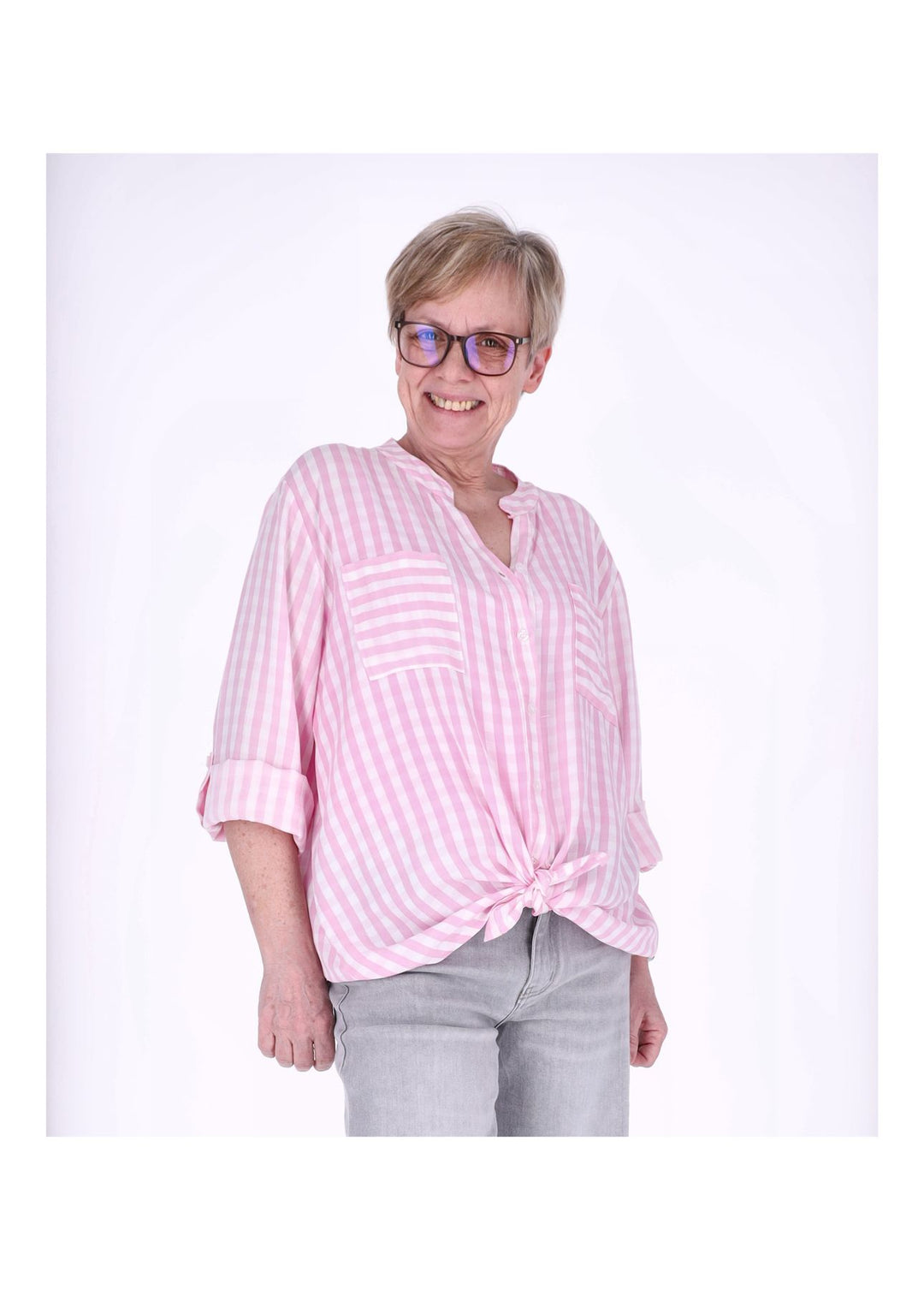 Splash of Color Damen Bluse Streifen