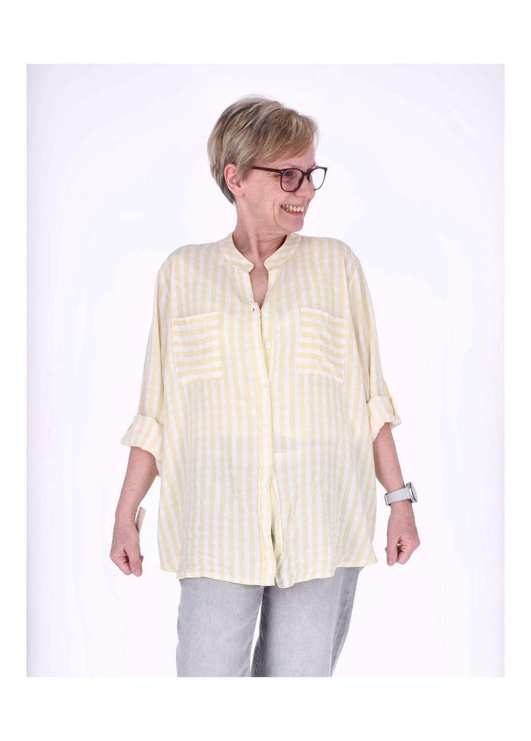 Splash of Color Damen Bluse Streifen