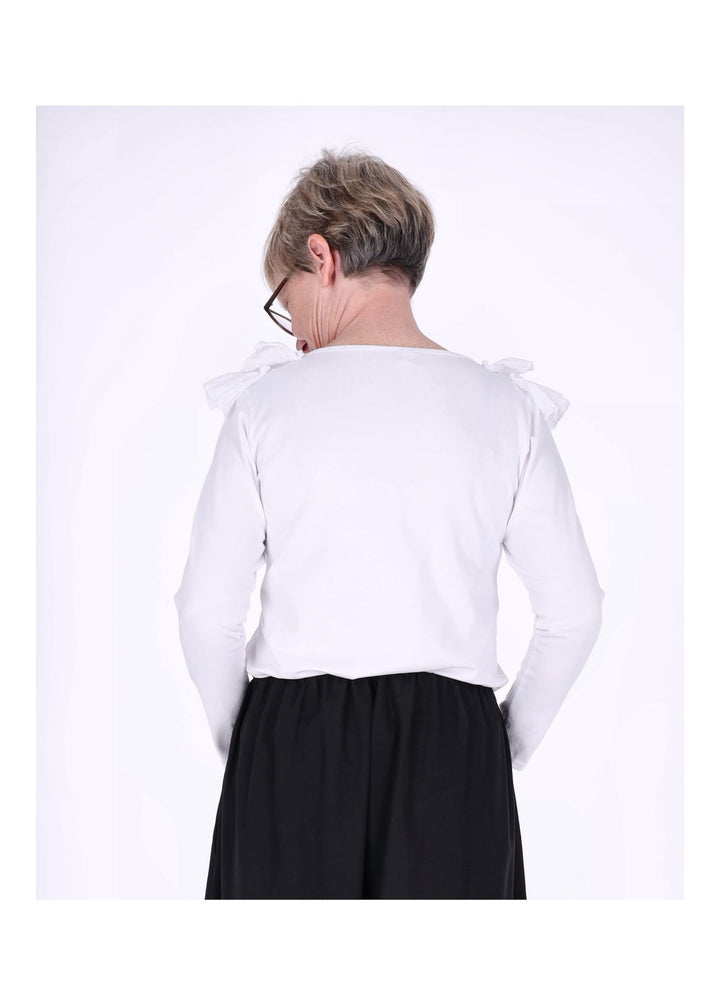 Splash of Color Damen Shirt mit Rüschen