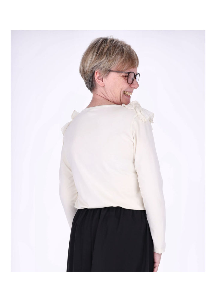Splash of Color Damen Shirt mit Rüschen
