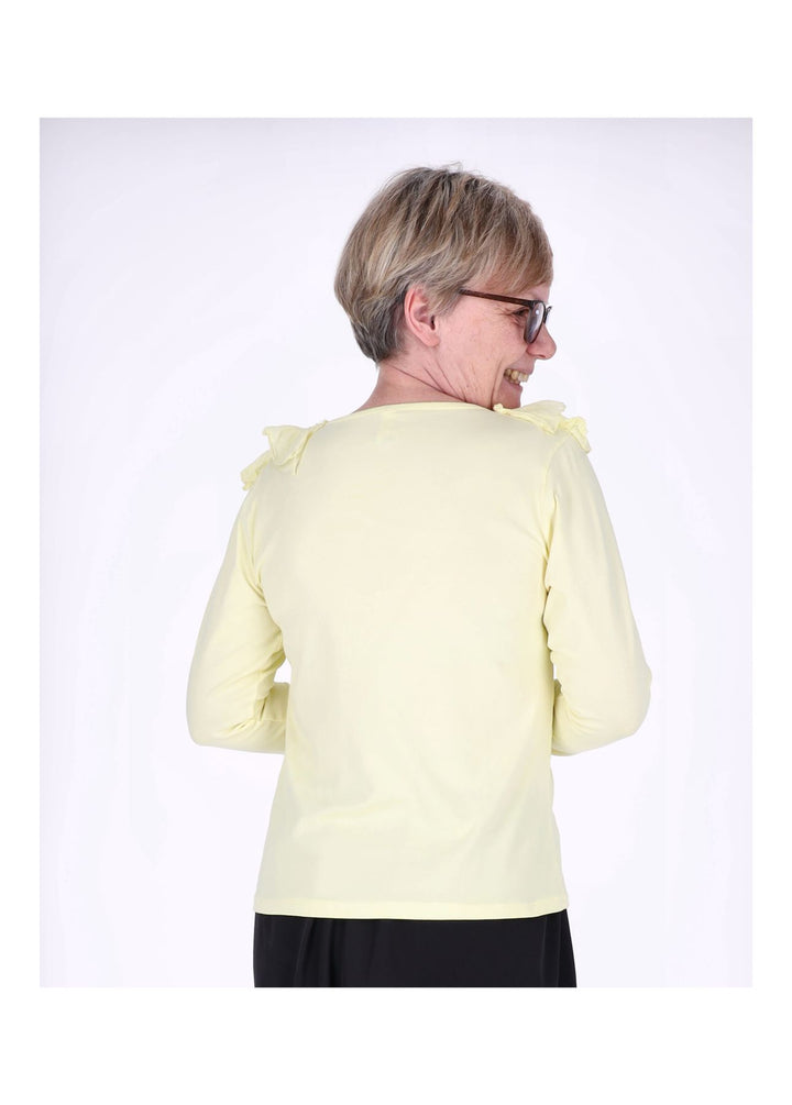 Splash of Color Damen Shirt mit Rüschen