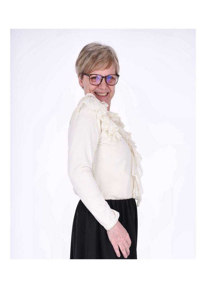 Splash of Color Damen Shirt mit Rüschen
