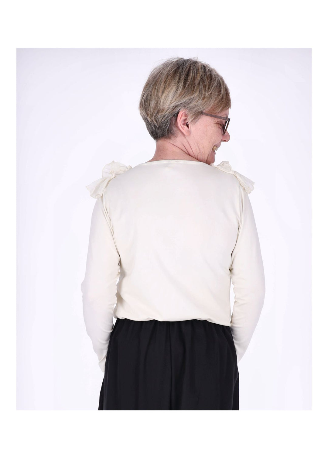 Splash of Color Damen Shirt mit Rüschen