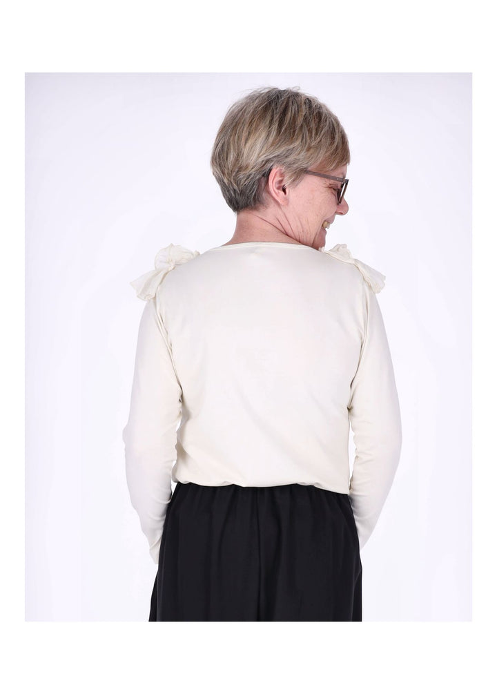 Splash of Color Damen Shirt mit Rüschen