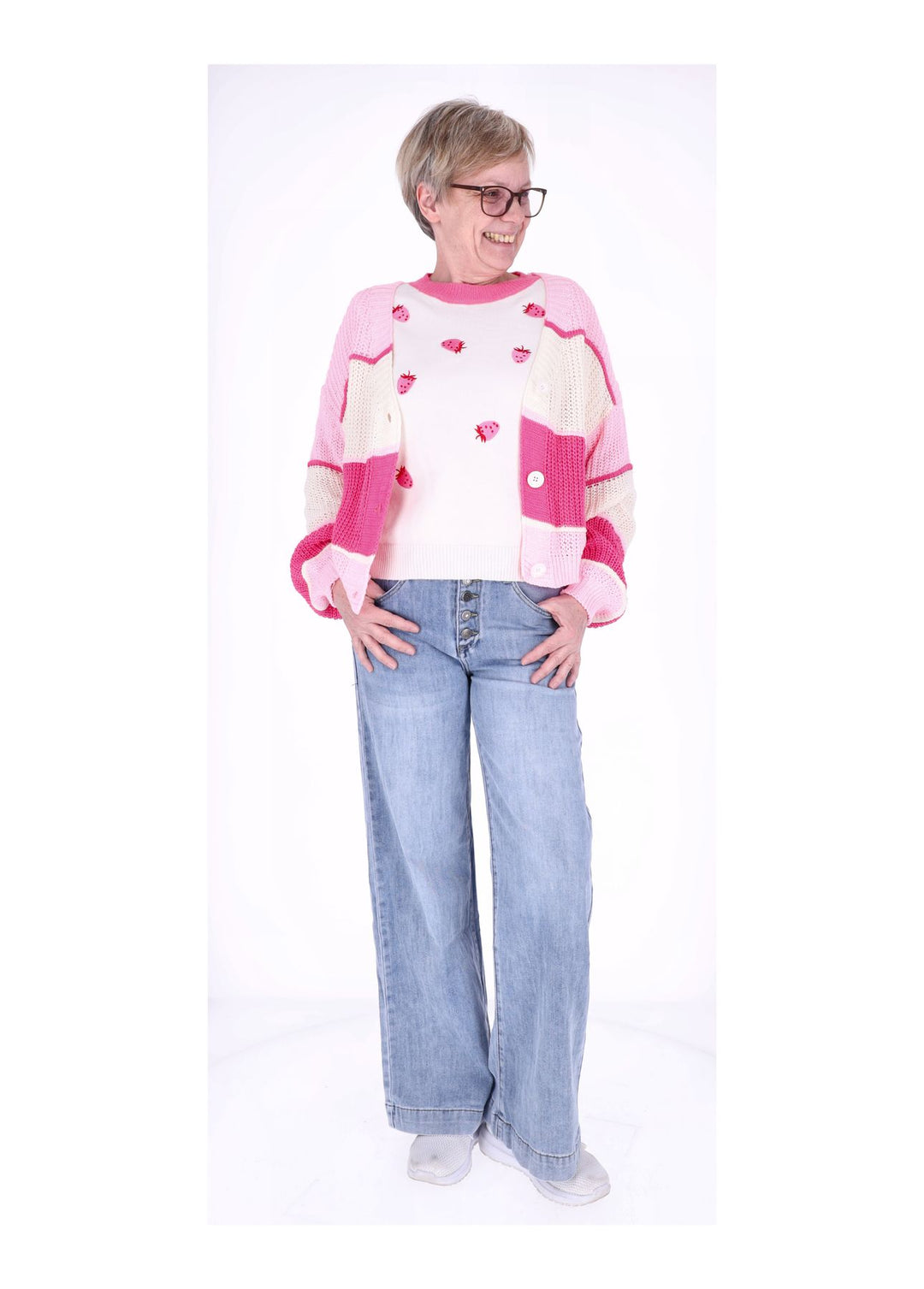Splash of Color Strickjacke Damen