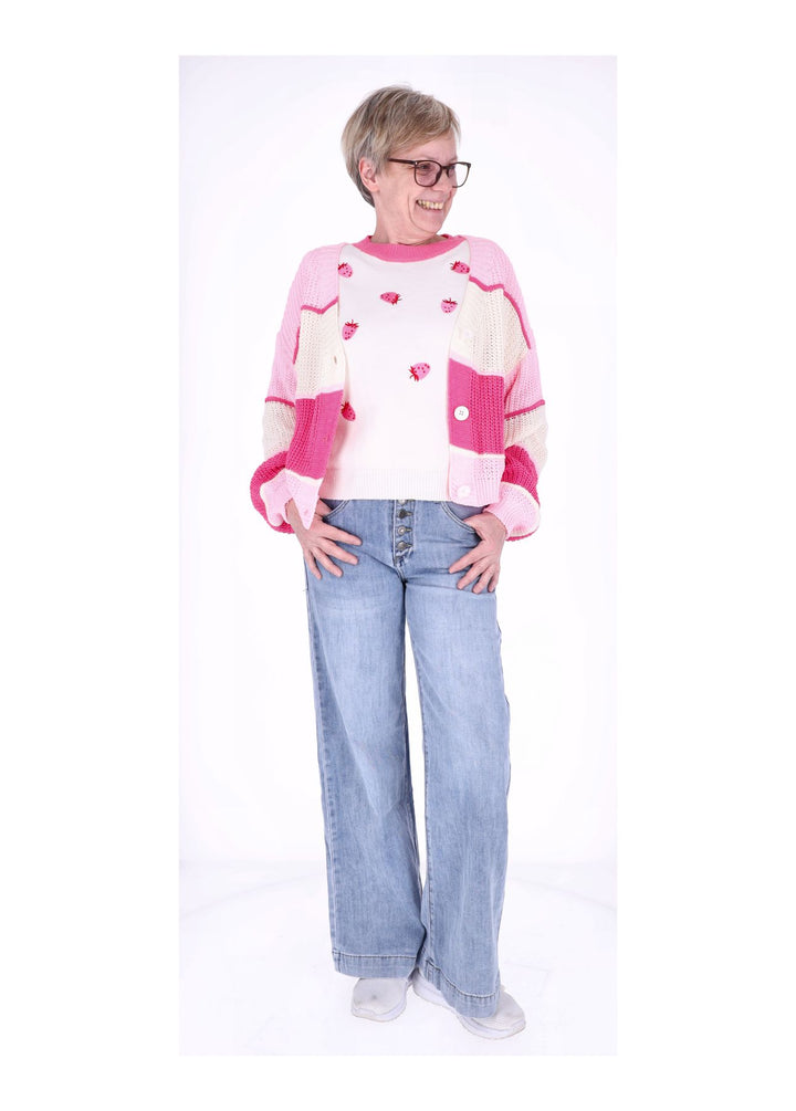 Splash of Color Strickjacke Damen