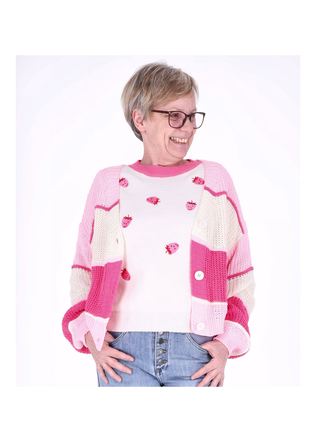 Splash of Color Strickjacke Damen