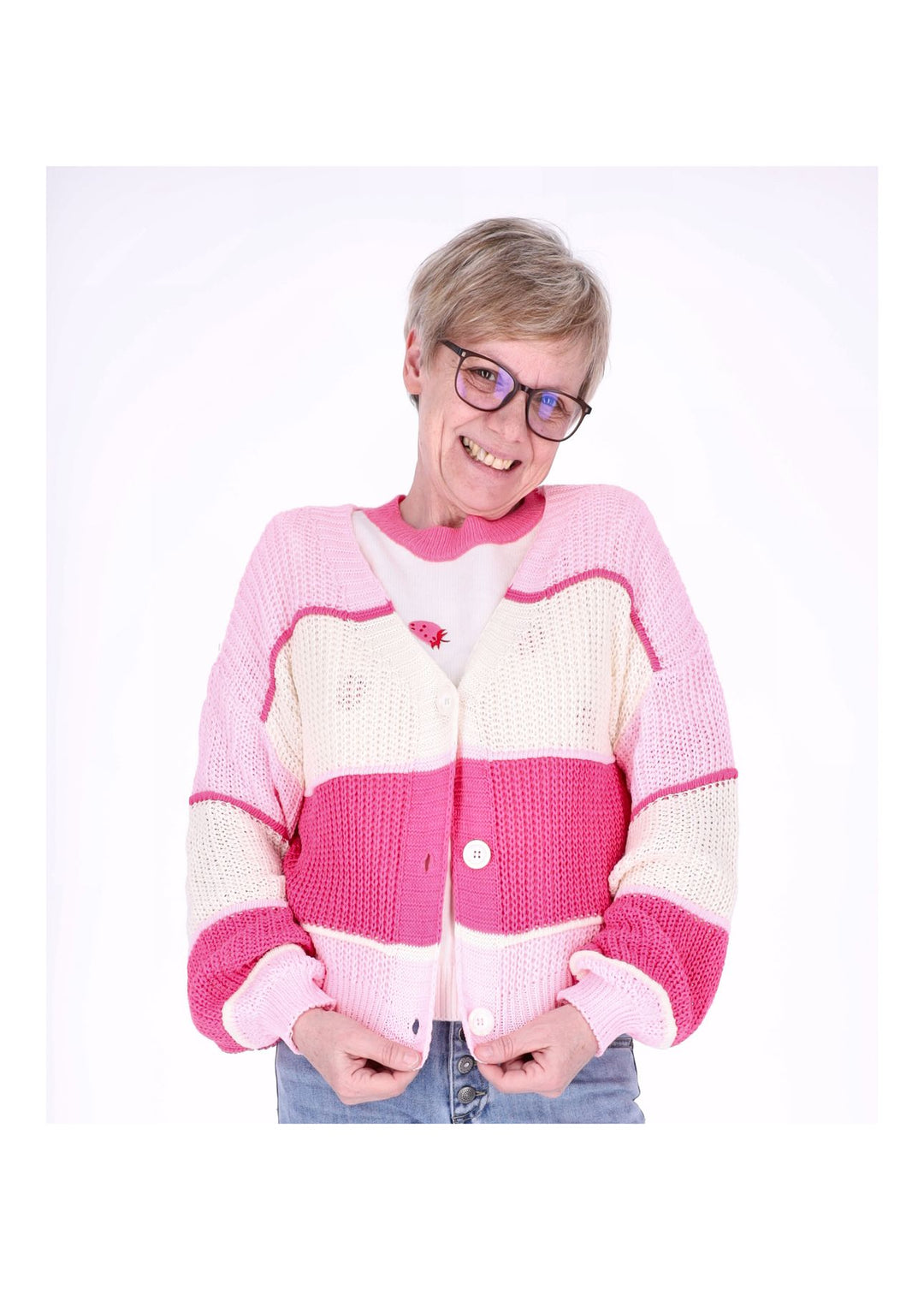 Splash of Color Strickjacke Damen