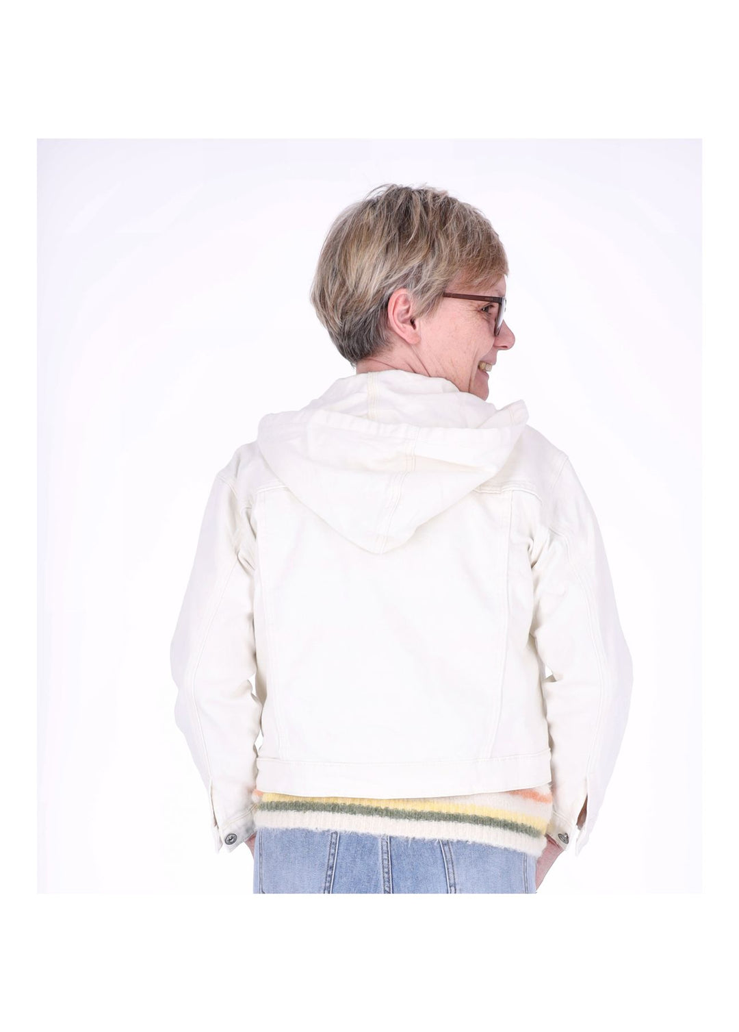 Splash of Color Jeansjacke mit Kapuze