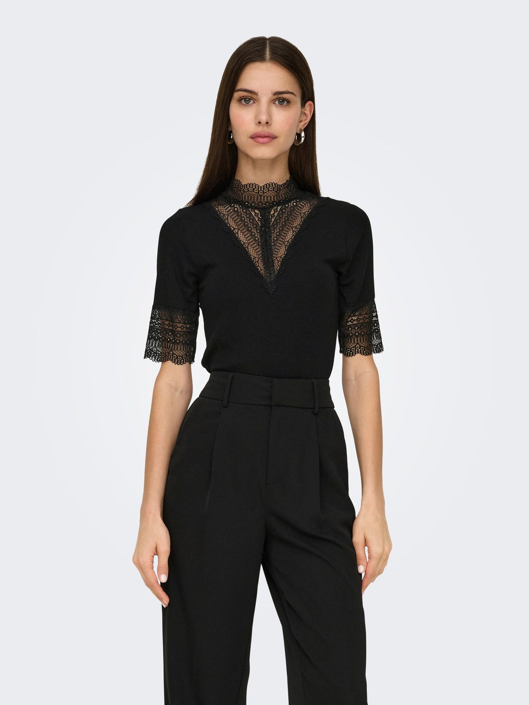 ONLY Highneck Top Kurzarm