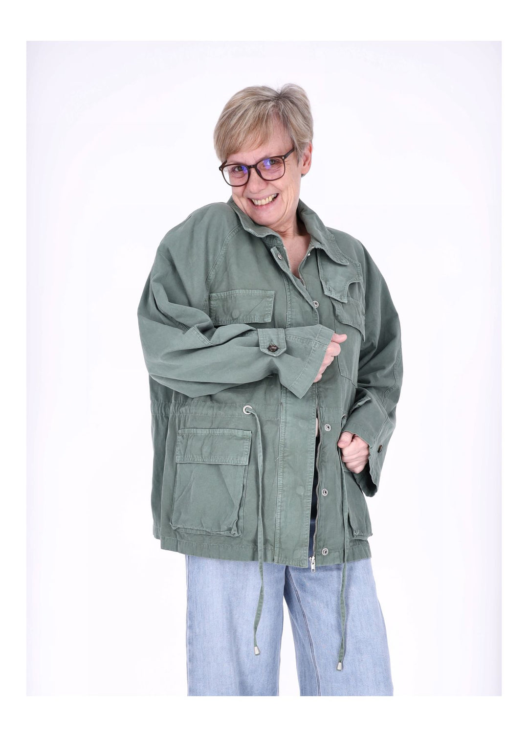 Splash of Color Parka Damen Oversize