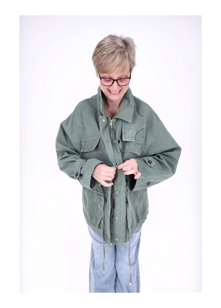 Splash of Color Parka Damen Oversize
