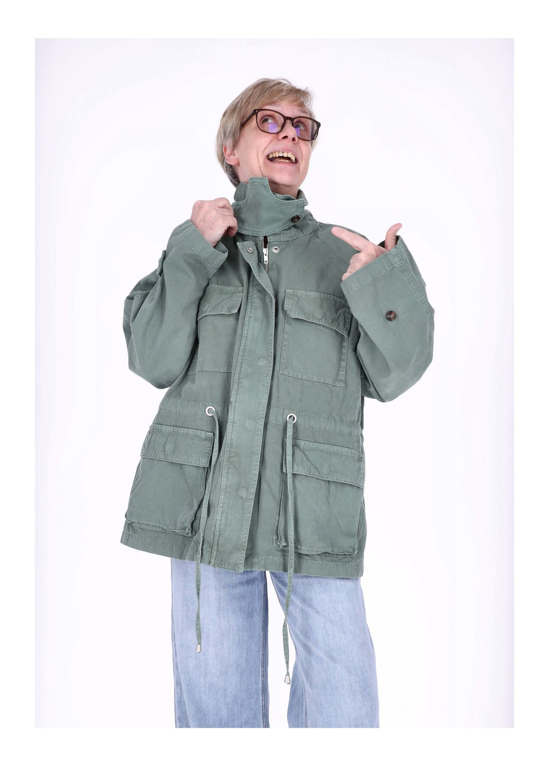 Splash of Color Parka Damen Oversize